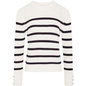 Morgan 251-mishak trui dames, gebroken wit/marineblauw, XL