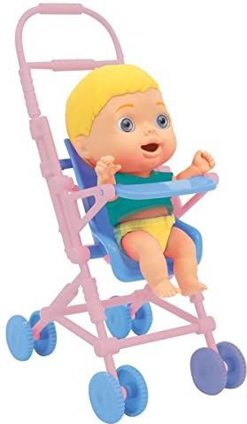 Cicciobello - Vrienden kinderwagen met figuur, kinderwagenhouder, set voor havermout en kleurrijke luier, voor meisjes vanaf 3 jaar, CC018000, Giochi Preziosi