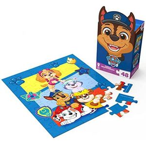 Patrouille Paw - puzzel met 48 delen in schattige geschenkverpakking met oor Chase Marshall Skye Everest Rubble Ryder PAW Patrol puzzels