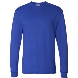 Hanes Essentials Set van 2 T-shirts met lange mouwen voor heren (2 stuks), Diep Koningsblauw