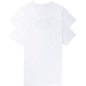 Sloggi 24/7 SH 03 O-Neck 2P, T-shirt voor heren, wit, maat 4, Wit.