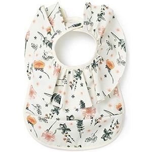 Elodie Details Slabbetje voor baby's, waterdicht, zacht, opvangbak - Scandinavisch design - Meadow Blossom, wit/roze