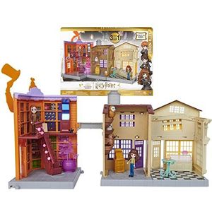 Harry Potter – speelset Magische Minis Wizarding World – magisch speeluniversum met 2 figuren en 21 accessoires – 3 decoraties – geluids- en lichteffecten – speelgoed voor kinderen vanaf 6 jaar