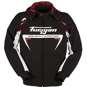 Furygan Sector Roadster motorjas voor heren, zwart-wit-rood