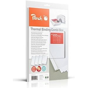 Peach PBT100-14A 20 stuks A4 thermische bindhoezen voor 15-60 vellen gesorteerd wit met combi Box fotoalbum voor 14-30 foto's 10 x 15 cm