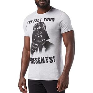 Star Wars Yoda Tekst heren T-shirt grijs gemêleerd XXL, grijs gemêleerd