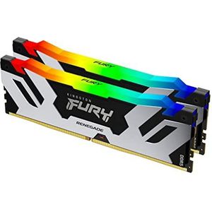 Kingston FURY Renegade KF564C16RSAK2-96, zwart RGB XMP 96GB 6400MT/s DDR5 CL16 DIMM geheugen voor gamer-pc (2 stuks)