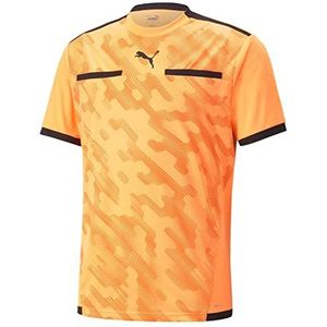 PUMA TeamLiga scheidsrechtershirt voor voetbalscheidsrechters, teamsport textiel - oranje-zwart XL