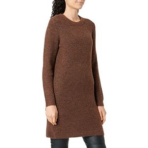 Pieces Pcellen Ls O-Neck Knit Dress Noos BC Damesjurk, Chicory Coffee, XL, chicory koffie