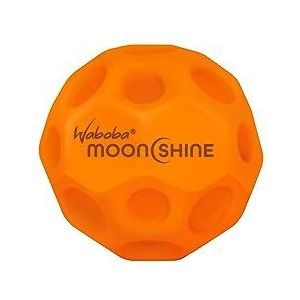 Waboba Moonshine Ball lichtgevende maanbal, Hyper Bouncy Glow In The Dark Extra Bounce Land Ball, oranje, 60 x 60 x 60 mm