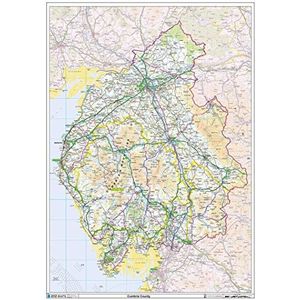 XYZ Maps County Cumbria County Wandkaart, A0, 1189 x 841 mm