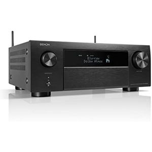 Denon AVC-X4800H 9.4-kanaals AV-ontvanger met Auro-3D, Dolby Atmos, DTS:X, 8K-ingangen en 3 uitgangen, Bluetooth, Airplay 2, HEOS Multiroom, Alexa compatibel, zwart