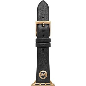 Michael Kors Leren armband voor dames, zwart, 38 mm/40 mm/41 mm, zwart., armband