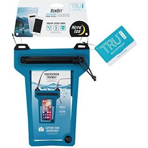 Nite Ize RunOff ROPPL-03-R3 universele waterdichte beschermhoes voor iPhone 11/11 Pro Max/Xs Max/XR/X/8/8P Galaxy, blauw