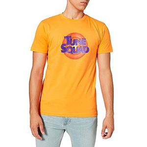 Mister Tee Space Jam Tune Squad logo T-shirt voor heren, Paradijs Oranje