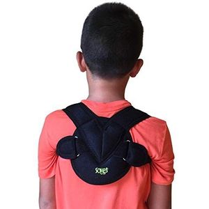 SOLES Verstelbare sleutelbeenbandage, flexibel, ademend neopreen, uniseks, corrigeert slechte houding en osteoporose, claviculaire spalk voor sleutelbeenletsel (pediatrisch)
