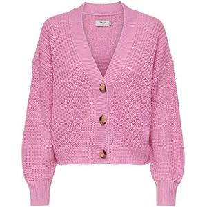 ONLY Onlcarol Nice L/S Cardigan Knt Noos Damesvest, Begonia Rose