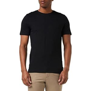 JACK & JONES T-shirt voor heren, biologisch katoen, uniseks, Zwart (Black Detail: Slim), L