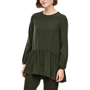 s.Oliver lange dames twill blouse, Khaki (stad)