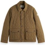 Scotch & Soda Geometrische gewatteerde jas voor heren, Goudbruin 230, L