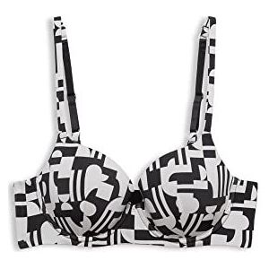 Esprit Modern Print Rcs Sexy Pad Beha voor dames, zwart.