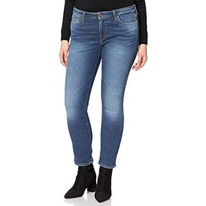 7 For All Mankind Pyper Crop Slim Illusion Eco Above Jeans, middenblauw, W27 dames, Blauw