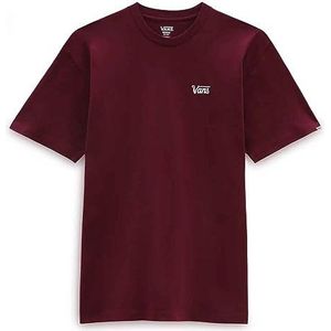 Vans Mini Script T-shirt voor heren, Bordeaux