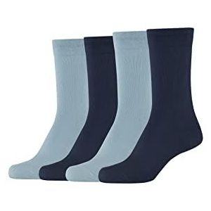 Camano 1102000000 – Lot de 4 paires de chaussettes en coton doux pour femme, bleu foncé, taille 39/42, bleu foncé, 39 EU