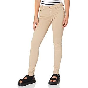7 For All Mankind w Skinny Colored Slim Illusion Broek met Raw Cut Sandcastle snit, Beige