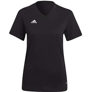 adidas T-shirt met korte mouwen voor dames, zwart.