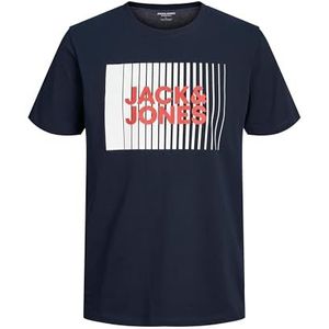 Bestseller A/S Jjecorp Logo Tee Play S O-hals Noos Jnr T-shirt voor jongens, Navy Blauw