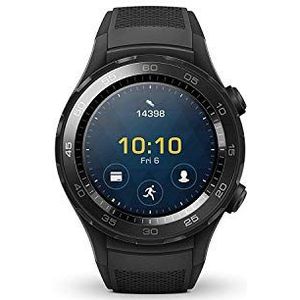 HUAWEI Bluetooth smartwatch met sportarmband (NFCC, Bluetooth, WLAN, Android Wear/Wear OS van Google) zwart
