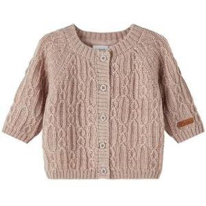 NAME IT Nbfwrilla Wool Ls gebreide kaart Xxiii vest baby meisjes, Sfinx.