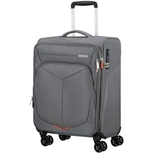 American Tourister SummerFunk Spinner S handtas, uittrekbaar, 55 cm, 43/46 l, titaniumgrijs, eenheidsmaat, handbagage, Grijs (Titanium Grey), Handbagage