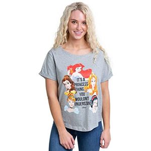 Disney A Princess Thing T-shirt voor dames, Grijs (Sport Grey Spo)