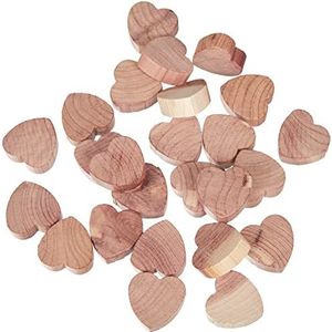 M-Home | Set van 25 mini-mottenharten | hout | rode ceder | 25 mini-harten | Antimite Heart | CED61625
