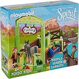 PLAYMOBIL Spirit Knip en Meneer Worteltjes met paardenbox - 70120