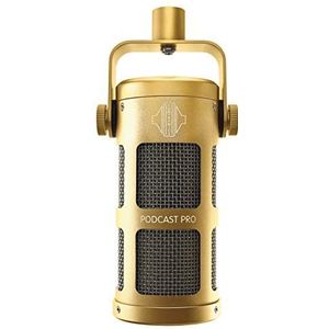 SONTRONICS Dynamische podcast Pro Gold microfoon voor podcast, streaming, streaming en videoconferenties
