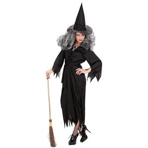 Widmann - Hekskostuum, jurk, riem, hoed, tovenaar, themafeest, carnaval, Halloween