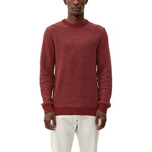 s.Oliver Gebreide trui met lange mouwen voor heren, rood, M, Rood
