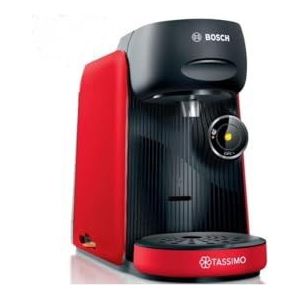 Bosch Tassimo finesse friendly TAS163E capsulemachine voor 70 dranken, intensieve koffie op hoofddruk, automatische uitschakeling, duurzaam, perfect gedoseerd, 1400 W, rood/zwart