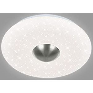 BRILONER Leuchten LED plafondlamp met sterrendecoratie / 12W / 1200lm / 4000K / nikkel mat / ø 29 cm 3476-012