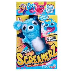 Simba - ScreamerZ Beer - Zacht interactief pluche speelgoed voor kinderen vanaf 5 jaar - 30 cm - Blauw