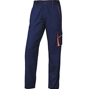 Delta Plus Panostyle broek van katoen in marineblauw oranje, Blauw