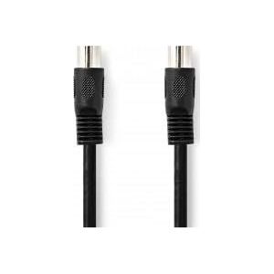 NEDIS DIN audiokabel | DIN stekker 5-polig | DIN stekker 5-polig | vernikkeld | 1 m | rond | pvc | zwart | label
