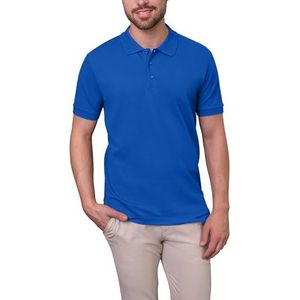 HRM Luxe stretch poloshirt voor heren van 95% katoen en 5% elastaan, basic poloshirt, wasbaar tot 40 graden, hoogwaardige en duurzame herenkleding, koningsblauw (5)