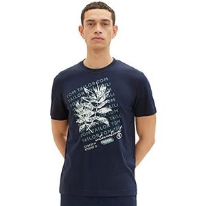 TOM TAILOR Heren T-shirt, 10668 - Sky Captain Blue, M, 10668 - Sky Captain Blue