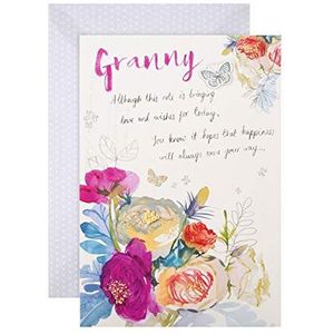 Hallmark 100% recyclebare grootmoederdagkaart, klassiek bloemenpatroon