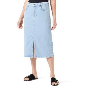 Object Objellen Mw Noos Midi-rok van denim voor dames, Lichtblauw jeans