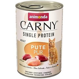 animonda Carny Single Protein Adult natvoer voor volwassen katten, pure kalkoen, 6 x 400 g